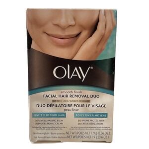 OLAY Smooth Finish FACIAL HAIR REMOVAL DUO ~FINE TO MEDIUM HAIR NEW Never Opened